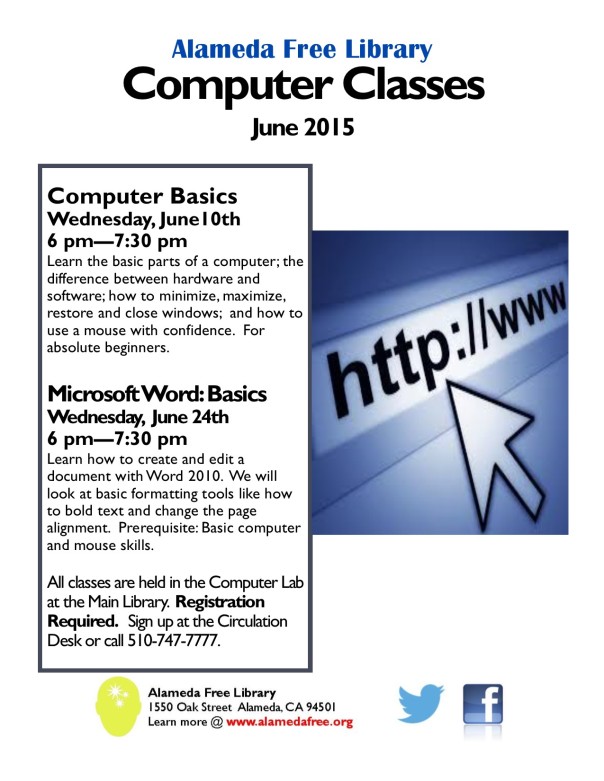 June 2015 Computer Classes